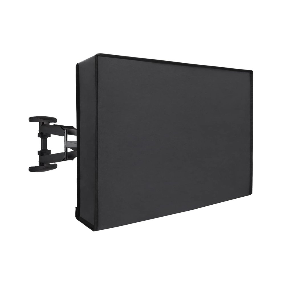 Easy-Going Waterproof Outdoor TV Cover for 40-42 inch TV with Bottom Cover, Thick Fabric, Dustproof and Weatherproof TV Cover with Remote Control Pocket, Dark Gray