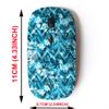 2.4G Wireless Mouse with Cute Pattern Design for All Laptops and Desktops with Nano Receiver - Blue Floral Zig zag view 2