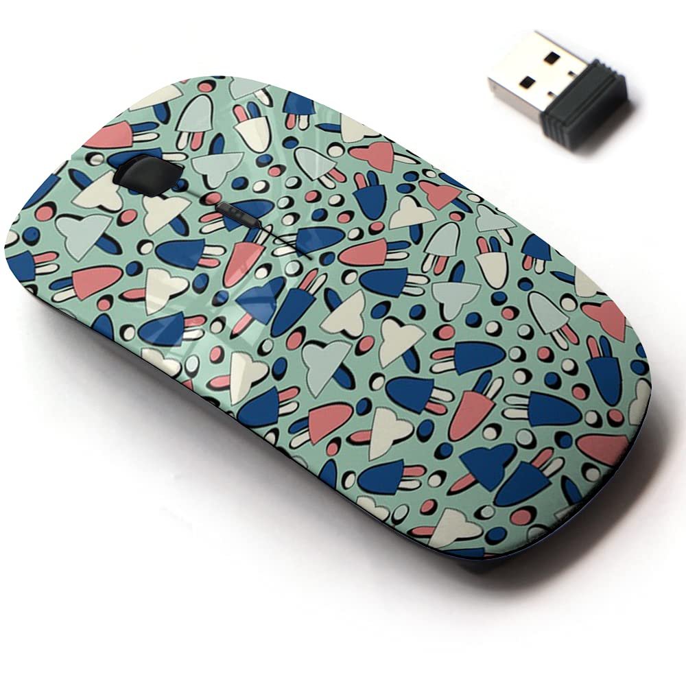 2.4G Wireless Mouse with Cute Pattern Design for All Laptops and Desktops with Nano Receiver - Fantastic Girl boy Continuous