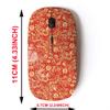 2.4G Wireless Mouse with Cute Pattern Design for All Laptops and Desktops with Nano Receiver - Lily Daisy Jasmine Camellia Sunflower view 2