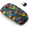 2.4G Wireless Mouse with Cute Pattern Design for All Laptops and Desktops with Nano Receiver - Christmas Artwork Kawaii view 1