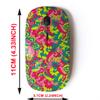 2.4G Wireless Mouse with Cute Pattern Design for All Laptops and Desktops with Nano Receiver - curl view 2
