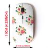 2.4G Wireless Mouse with Cute Pattern Design for All Laptops and Desktops with Nano Receiver - Floral Bouquet Roses view 2