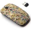 2.4G Wireless Mouse with Cute Pattern Design for All Laptops and Desktops with Nano Receiver - Autumn Colored Leaves view 1