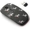 2.4G Wireless Mouse with Cute Pattern Design for All Laptops and Desktops with Nano Receiver - Deer Trees view 1