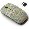 2.4G Wireless Mouse with Cute Pattern Design for All Laptops and Desktops with Nano Receiver - Cute Small Monsters Texture view 1