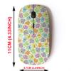 2.4G Wireless Mouse with Cute Pattern Design for All Laptops and Desktops with Nano Receiver - Cute Small Monsters Texture view 2