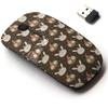 2.4G Wireless Mouse with Cute Pattern Design for All Laptops and Desktops with Nano Receiver - Christmas Cute Bunny owl view 1