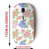 2.4G Wireless Mouse with Cute Pattern Design for All Laptops and Desktops with Nano Receiver - Colorful Flowers Leaves view 2
