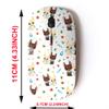2.4G Wireless Mouse with Cute Pattern Design for All Laptops and Desktops with Nano Receiver - Chihuahua Dog Two Puppies view 2