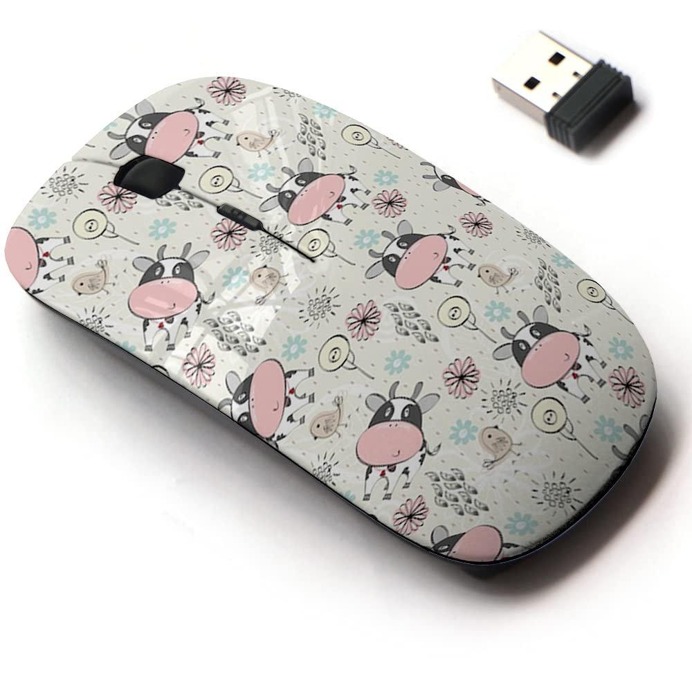 2.4G Wireless Mouse with Cute Pattern Design for All Laptops and Desktops with Nano Receiver - Babies
