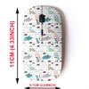 2.4G Wireless Mouse with Cute Pattern Design for All Laptops and Desktops with Nano Receiver - Cute Dino Scandinavian view 2