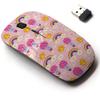 2.4G Wireless Mouse with Cute Pattern Design for All Laptops and Desktops with Nano Receiver - Cute Bunnies hot air Balloons view 1