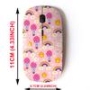 2.4G Wireless Mouse with Cute Pattern Design for All Laptops and Desktops with Nano Receiver - Cute Bunnies hot air Balloons view 2
