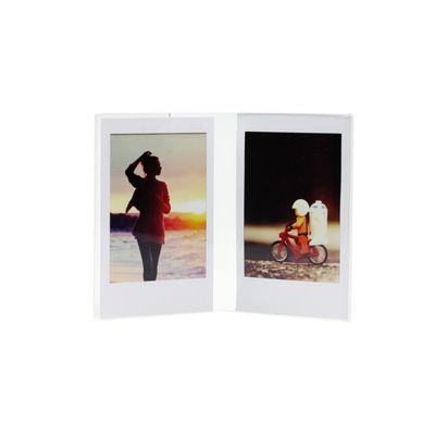 Leonuliy Pack of 5 Mini Photo Acrylic Table Vertical Picture Frame for Polaroid Fujifilm Instax Mini 7s 8 9 11 12 25 50s 70 90/ Polaroid Z2300/ NONS SL42 Instant Film Camera. (V-Shape)