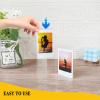 Leonuliy Pack of 5 Mini Photo Acrylic Table Vertical Picture Frame for Polaroid Fujifilm Instax Mini 7s 8 9 11 12 25 50s 70 90/ Polaroid Z2300/ NONS SL42 Instant Film Camera. (V-Shape) view 3