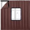 HAOMINGTIAN Heat-insulating door curtains for living room and kitchen, warm winter door curtains, thick sound-insulating door covers with transparent windows, heat-insulating curtains, wind-proof part view 1