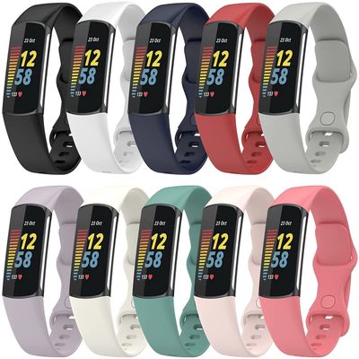 Bands Compatible with Fitbit Charge 5 Replacement Wristbands for Women Men Small Large (10Colors, Small)