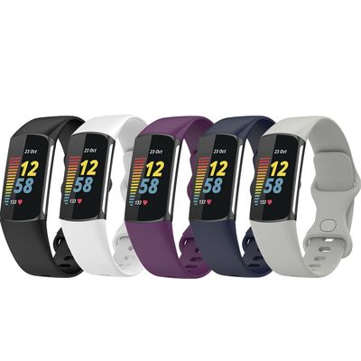 Bands Compatible with Fitbit Charge 5 Fitness Watch Replacement Charge 5 Watch Band Adjustable Bracelet Accessory Strap for Charge 5 Wristbands W/Metal Buckle (5ColorsA, Small)