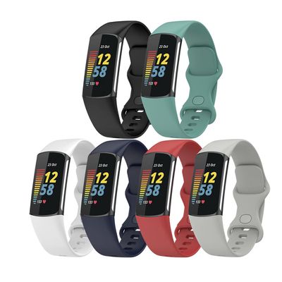 Bands Compatible with Fitbit Charge 5 Fitness Watch Replacement Charge 5 Watch Band Adjustable Bracelet Accessory Strap for Charge 5 Wristbands W/Metal Buckle (6Colors, Small)