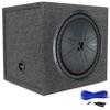 KICKER 48CWR154 COMPR15 15" 1600 Watt Car Subwoofer+Sealed Sub Box Enclosure view 1