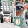 2021 New iPad mini6 case 6th Generation 8.3 inch Detachable Shoulder Strap 360 rotatable Hand Strap Kickstand Pencil Holder Pencil Charging Shockproof Silicone (iPadmini6, Jade Green) view 2