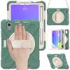 2021 New iPad mini6 case 6th Generation 8.3 inch Detachable Shoulder Strap 360 rotatable Hand Strap Kickstand Pencil Holder Pencil Charging Shockproof Silicone (iPadmini6, Jade Green) view 4