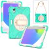 2021 New iPad mini6 case 6th Generation 8.3 inch Detachable Shoulder Strap 360 rotatable Hand Strap Kickstand Pencil Holder Pencil Charging Shockproof Silicone (iPadmini6, Mint Green) view 1