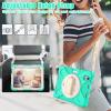 2021 New iPad mini6 case 6th Generation 8.3 inch Detachable Shoulder Strap 360 rotatable Hand Strap Kickstand Pencil Holder Pencil Charging Shockproof Silicone (iPadmini6, Mint Green) view 2