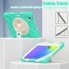 2021 New iPad mini6 case 6th Generation 8.3 inch Detachable Shoulder Strap 360 rotatable Hand Strap Kickstand Pencil Holder Pencil Charging Shockproof Silicone (iPadmini6, Mint Green) view 4