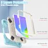 2021 New iPad mini6 case 6th Generation 8.3 inch Detachable Shoulder Strap 360 rotatable Hand Strap Kickstand Pencil Holder Pencil Charging Shockproof Silicone (iPadmini6, Light Blue) view 3