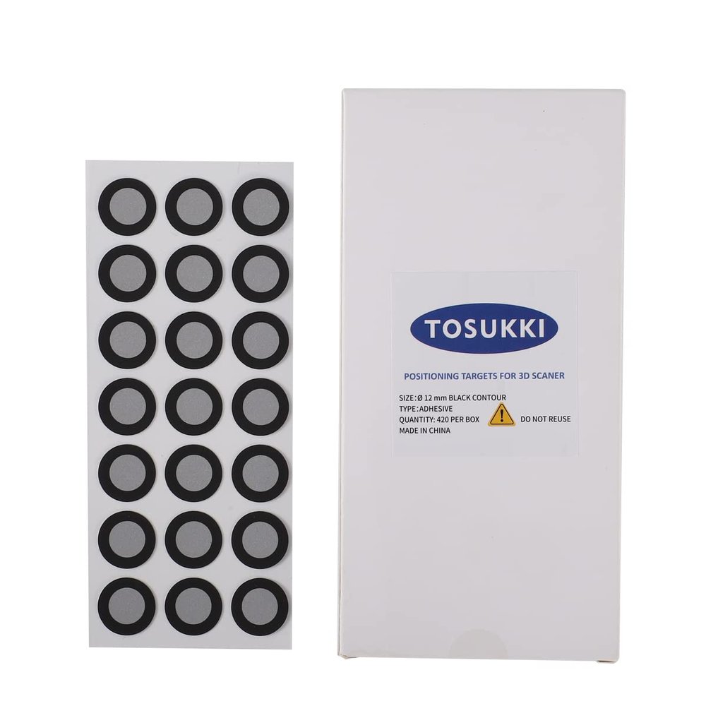 TOSUKKI 12 mm Positioning Targets for 3D Scaner and Optical Trackers,Reference Point Markers/Reflection Markers for 3D Scaning/Optical Tracking/Location Tracking,Apply to Creaform Metrascan C-Track