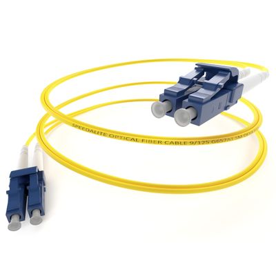 SpeedaLite 6 Meter OS2 Singlemode Duplex Fiber Patch Cable, LC-LC Connector, A(Tx) to B(Rx), 100Gig OFNR Rated, Low Loss Corning Glass, Ideal for Long-Distance Network, FTTH, Data Center, Telecom