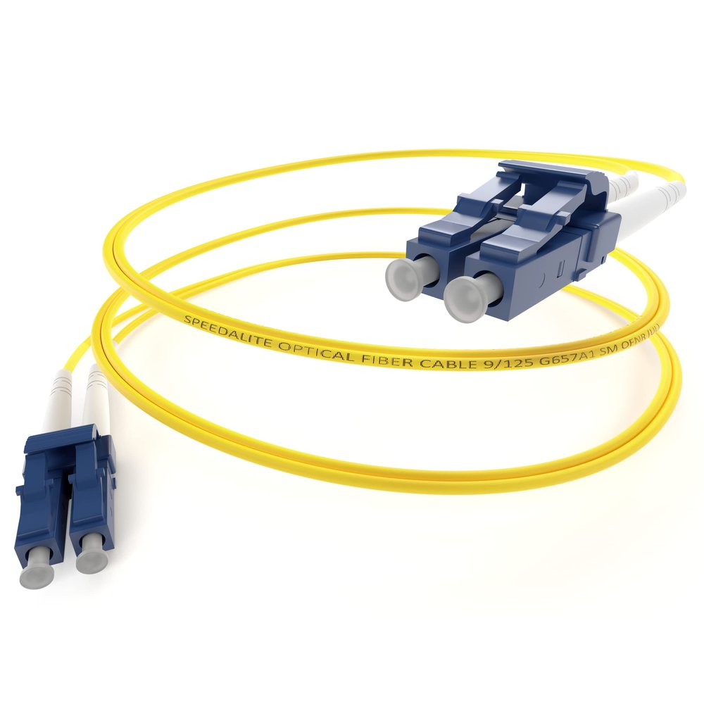 SpeedaLite 6 Meter OS2 Singlemode Duplex Fiber Patch Cable, LC-LC Connector, A(Tx) to B(Rx), 100Gig OFNR Rated, Low Loss Corning Glass, Ideal for Long-Distance Network, FTTH, Data Center, Telecom