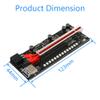 Sata Cable Ver12 Pro PCIE Riser 1x to 16x Graphic Extension with 3528 Colorful Flash LED for Bitcoin GPU Mining Powered Riser Adapter Card view 3