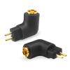 okcsc MMCX Adapter Female to 0.78/0.75 Angled 2 Pin Earphone Work for MMCX Cable to Connected with KZ AS10 TRN V80 ES4 ED16 ZS5 ZS6 ZSR ZST ZS10 Headphones Black view 1