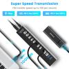 Powered USB Hub Rosonway Aluminum 13 Port USB 3.1/3.2 Gen 2 Hub 10Gbps with 72W (12V/6A) Power Adapter and Individual Switches, Type A and Type C Cables, USB C Hub Expander for PC and Laptop, RSH-A13 view 2