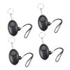 Auniwaig Safe Sound Personal Alarm Keychain 120DB Personal Security Alarm with LED Lights Emergency Safety Alarm for Women, Men, Children, Elderly, Cool Black 4 Pack view 1