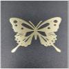 2pcs Metal Butterfly Badge Chrome Decal Logo Signs Mobile Phone Cellphone Laptop Ipad Case Cover Box Skin Stickers (Gold) view 1