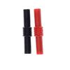 10PCS Insulated 4mm Banana Female to Female Jack Socket Black+Red Connector Adapter Coupler for 4mm Banana Extension Adapters view 2