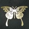 2pcs Gold Metal Butterfly Name Badge Chrome Decal Logo Signs Mobile Cellphone Laptop Ipad Case Cover Skin Stickers Car Sticker (Gold) view 2