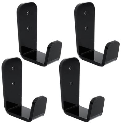 DOITOOL 2 Sets Hockey Stick Display Holder Horizontal Golf Club Display Rack Wall Mount Ski Poles Stands Hanger for Home Office Wall Black