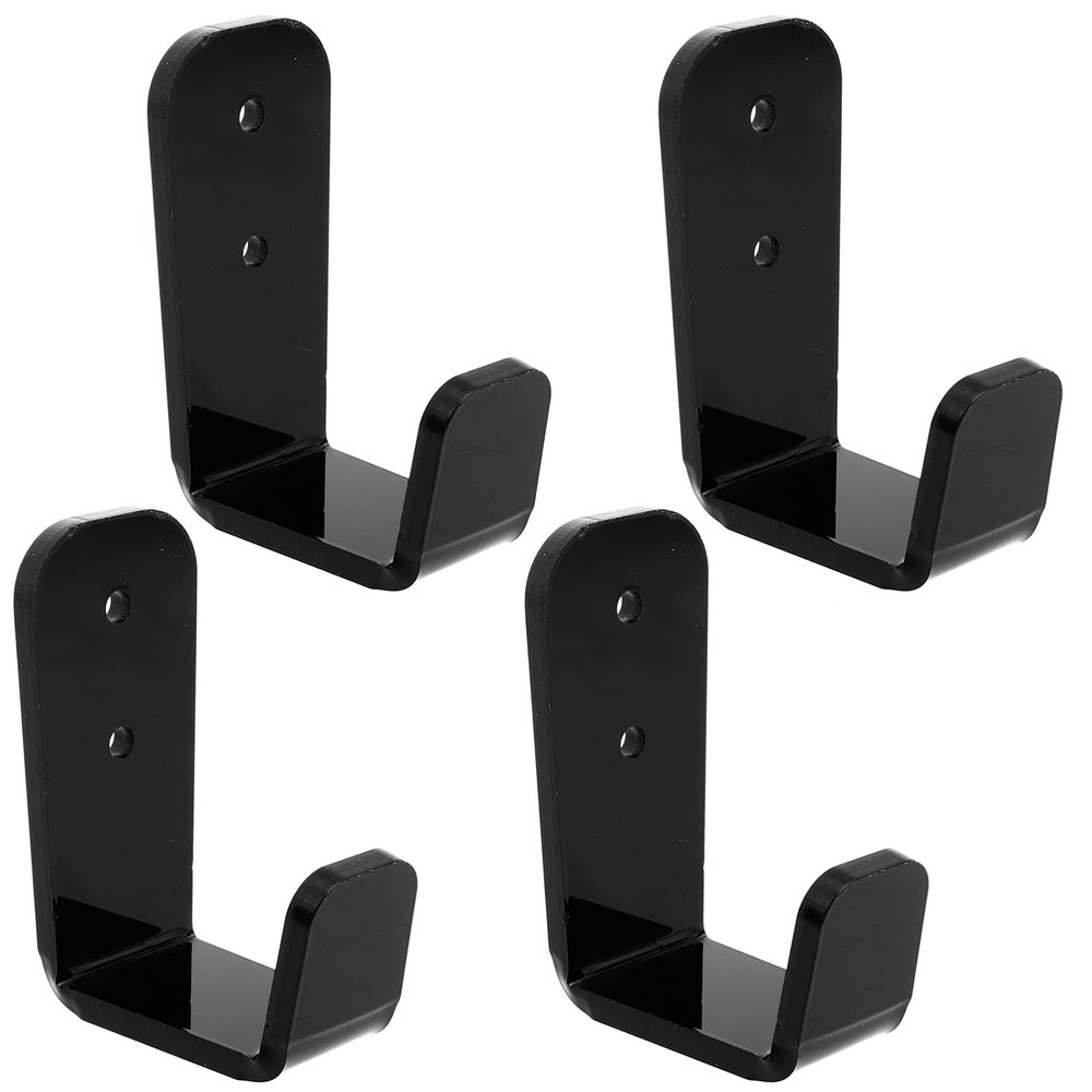 DOITOOL 2 Sets Hockey Stick Display Holder Horizontal Golf Club Display Rack Wall Mount Ski Poles Stands Hanger for Home Office Wall Black
