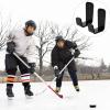 DOITOOL 2 Sets Hockey Stick Display Holder Horizontal Golf Club Display Rack Wall Mount Ski Poles Stands Hanger for Home Office Wall Black view 2