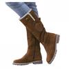 Bcshiye Women's Mid Calf Winter Snow Boots Chunky Low Heel Round Toe Warm Ankle Booties Lined Knee High Boots view 1