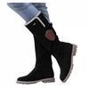 Bcshiye Women's Mid Calf Winter Snow Boots Chunky Low Heel Round Toe Warm Ankle Booties Lined Knee High Boots view 1
