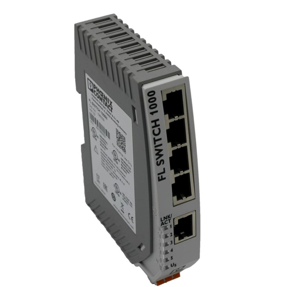 PHOENIX CONTACT 1085039, Industrial Ethernet Switch, 5 Ports, Unmanaged, FL 1005N Switch