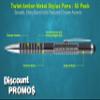 DISCOUNT PROMOS 50 Twist Action Metal Stylus Pens Pack - Customizable Text, Logo - Two in One, Smooth, Black Ink - Black view 3