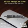 DISCOUNT PROMOS 50 Twist Action Metal Stylus Pens Pack - Customizable Text, Logo - Two in One, Smooth, Black Ink - Black view 4