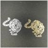 2pcs Gold Metal Tigher Badge Chrome Decal Logo Signs Mobile Phone Cellphone Laptop Ipad Case Cover Box Skin Stickers (Gold) view 2